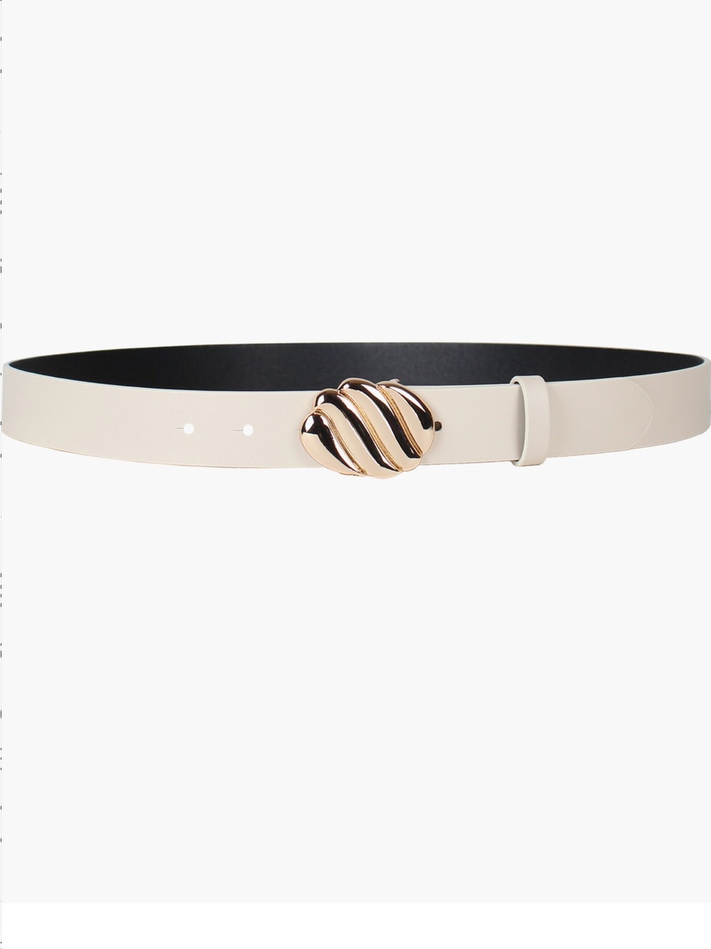 LINEA PELLE Twist Plaque Buckle Belt